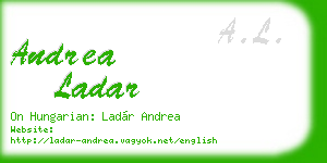 andrea ladar business card